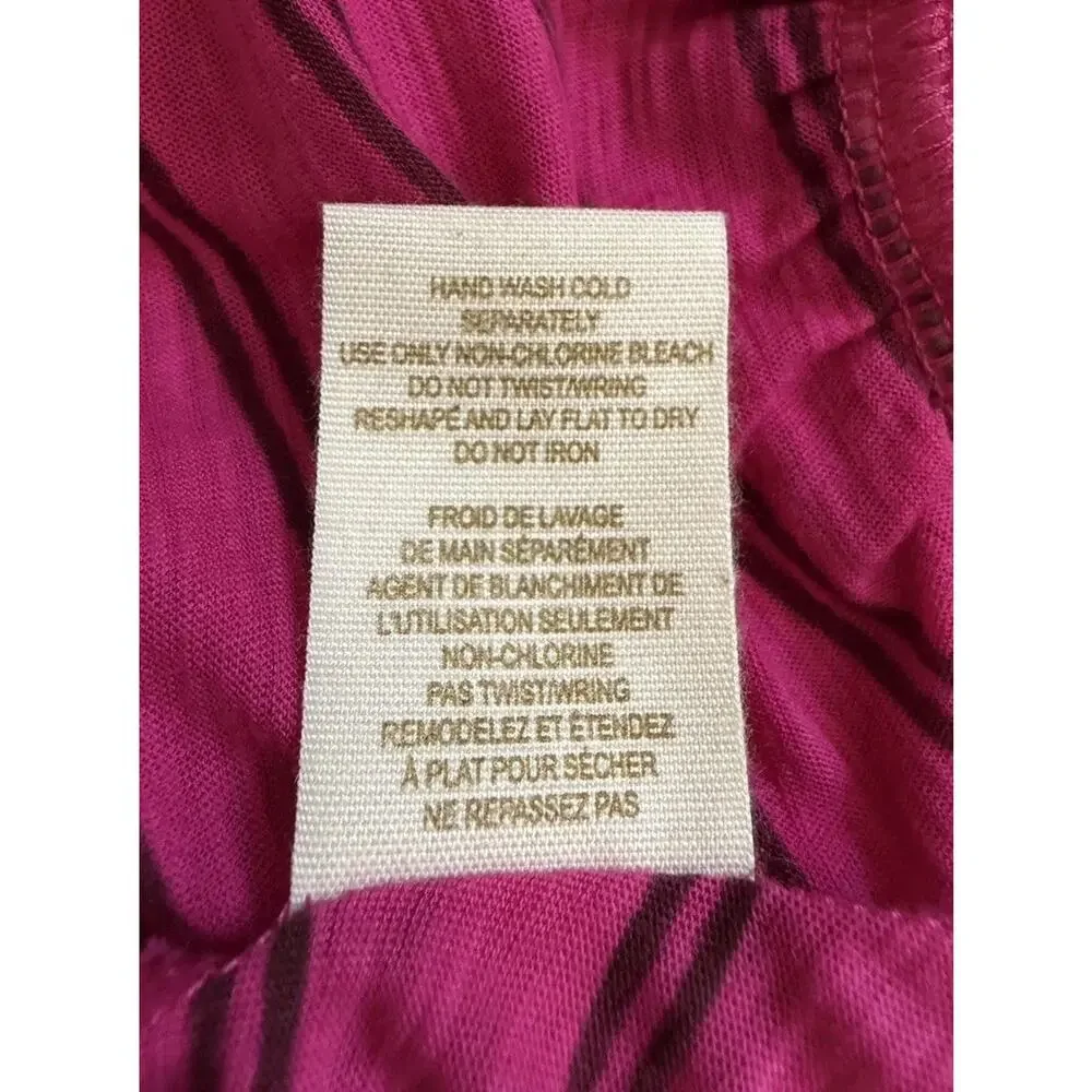 Vintage Free People Pink Stripe Lace Racerback Tank Size Small Feminine Boho